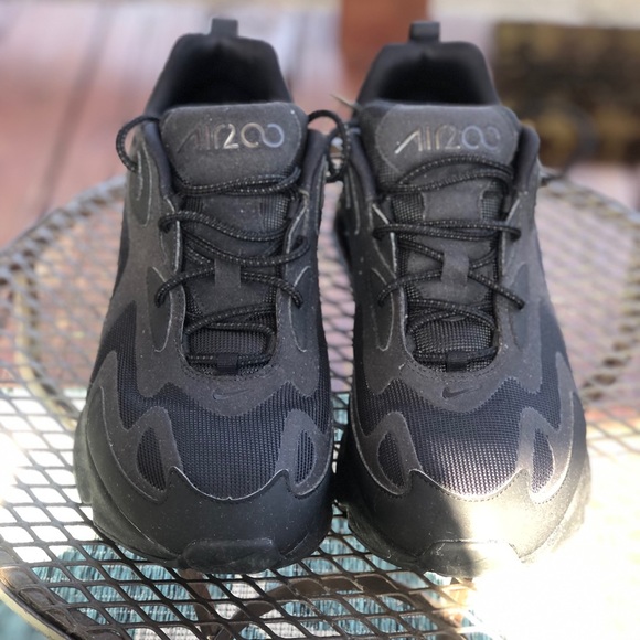 Gently worn Nike Air Max 200 Size 12 black on black mesh and suede - Picture 1 of 5